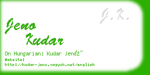 jeno kudar business card